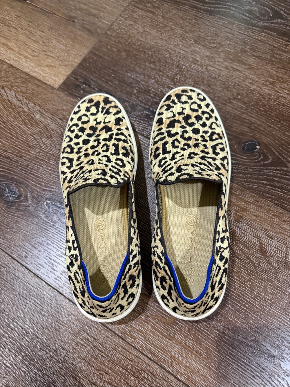 Rothy's Leopard animal Print Slip On Flats in Brown and Black size 9.5 - Picture 3 of 10